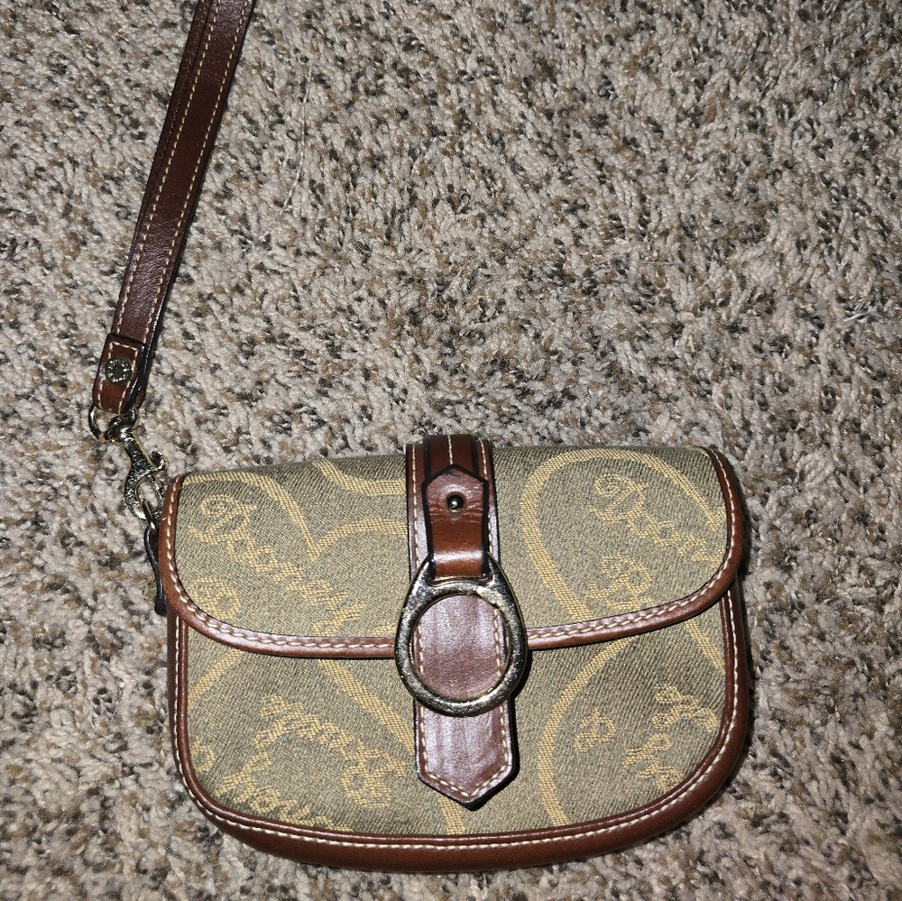 Dooney & Bourke Tan and Brown Clutch